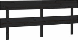 vidaXL - Hoofdbord - 184x3x81 - cm - massief - grenenhout - zwart