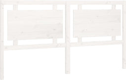 vidaXL - Hoofdbord - 185,5x4x100 - cm - massief - grenenhout - wit
