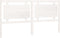 vidaXL - Hoofdbord - 185,5x4x100 - cm - massief - grenenhout - wit