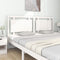 vidaXL - Hoofdbord - 185,5x4x100 - cm - massief - grenenhout - wit