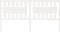 vidaXL - Hoofdbord - 185,5x4x100 - cm - massief - grenenhout - wit