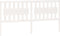 vidaXL - Hoofdbord - 185,5x4x100 - cm - massief - grenenhout - wit