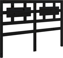 vidaXL - Hoofdbord - 185,5x4x100 - cm - massief - grenenhout - zwart