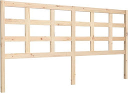 vidaXL - Hoofdbord - 185,5x4x100 - cm - massief - grenenhout - zwart
