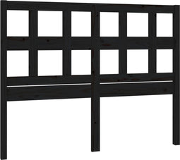 vidaXL - Hoofdbord - 185,5x4x100 - cm - massief - grenenhout - zwart