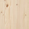 vidaXL - Hoofdbord - 185,5x4x100 - cm - massief - grenenhout - zwart