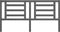 vidaXL - Hoofdbord - 186x4x100 - cm - massief - grenenhout - grijs