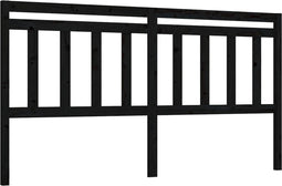 vidaXL - Hoofdbord - 186x4x100 - cm - massief - grenenhout - zwart