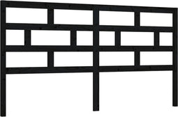 vidaXL - Hoofdbord - 186x4x100 - cm - massief - grenenhout - zwart