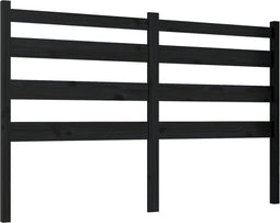 vidaXL - Hoofdbord - 186x4x100 - cm - massief - grenenhout - zwart