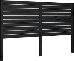 vidaXL - Hoofdbord - 186x4x100 - cm - massief - grenenhout - zwart