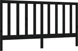 vidaXL - Hoofdbord - 186x4x100 - cm - massief - grenenhout - zwart