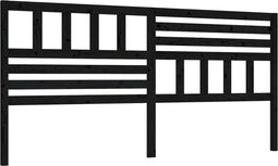vidaXL - Hoofdbord - 186x4x100 - cm - massief - grenenhout - zwart