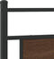 vidaXL - Hoofdbord - 193 - cm - bewerkt - hout - en - staal - bruin - eikenkleurig