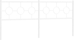 vidaXL - Hoofdbord - 193 - cm - metaal - wit