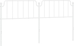 vidaXL - Hoofdbord - 193 - cm - metaal - wit