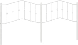 vidaXL - Hoofdbord - 193 - cm - metaal - wit