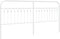 vidaXL - Hoofdbord - 193 - cm - metaal - wit