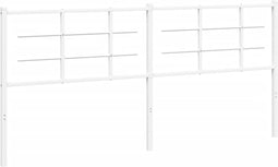 vidaXL - Hoofdbord - 193 - cm - metaal - wit