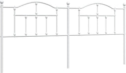 vidaXL - Hoofdbord - 193 - cm - metaal - wit