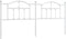 vidaXL - Hoofdbord - 193 - cm - metaal - wit