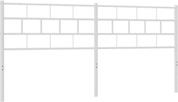 vidaXL - Hoofdbord - 193 - cm - metaal - wit