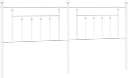vidaXL - Hoofdbord - 193 - cm - metaal - wit