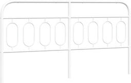 vidaXL - Hoofdbord - 193 - cm - metaal - wit