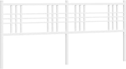 vidaXL - Hoofdbord - 193 - cm - metaal - wit
