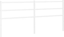 vidaXL - Hoofdbord - 193 - cm - metaal - wit