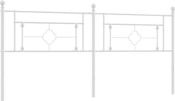 vidaXL - Hoofdbord - 193 - cm - metaal - wit