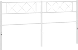 vidaXL - Hoofdbord - 193 - cm - metaal - wit