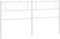 vidaXL - Hoofdbord - 193 - cm - metaal - wit