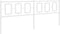 vidaXL - Hoofdbord - 193 - cm - metaal - wit