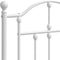 vidaXL - Hoofdbord - 193 - cm - metaal - wit