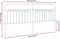 vidaXL - Hoofdbord - 193 - cm - metaal - wit