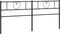 vidaXL - Hoofdbord - 193 - cm - metaal - zwart