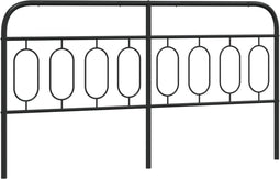 vidaXL - Hoofdbord - 193 - cm - metaal - zwart
