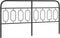 vidaXL - Hoofdbord - 193 - cm - metaal - zwart