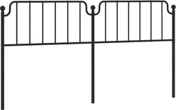 vidaXL - Hoofdbord - 193 - cm - metaal - zwart