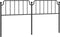 vidaXL - Hoofdbord - 193 - cm - metaal - zwart