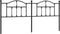 vidaXL - Hoofdbord - 193 - cm - metaal - zwart