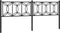 vidaXL - Hoofdbord - 193 - cm - metaal - zwart