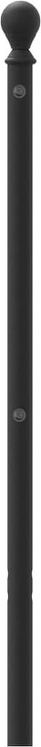 vidaXL - Hoofdbord - 193 - cm - metaal - zwart