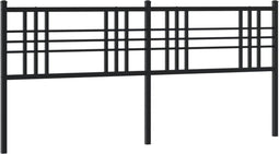 vidaXL - Hoofdbord - 193 - cm - metaal - zwart