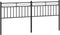 vidaXL - Hoofdbord - 193 - cm - metaal - zwart