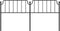 vidaXL - Hoofdbord - 193 - cm - metaal - zwart