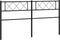 vidaXL - Hoofdbord - 193 - cm - metaal - zwart