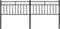 vidaXL - Hoofdbord - 193 - cm - metaal - zwart