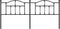 vidaXL - Hoofdbord - 193 - cm - metaal - zwart